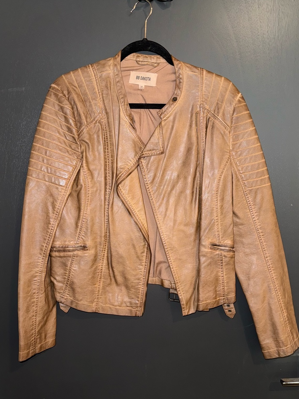 BB Dakota Faux Leather Moto Jacket